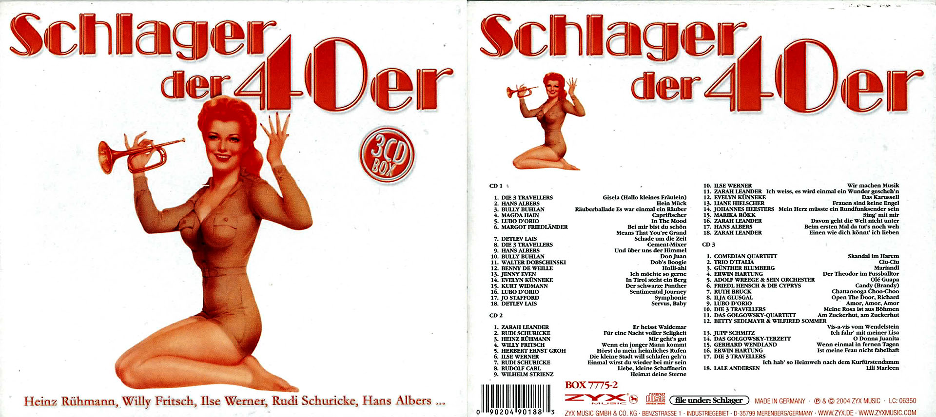 Schlager der 40er - Heinz Rühmann / Willy Fritsch / Ilse Werner / Rudi Schuricke u.v.a.m